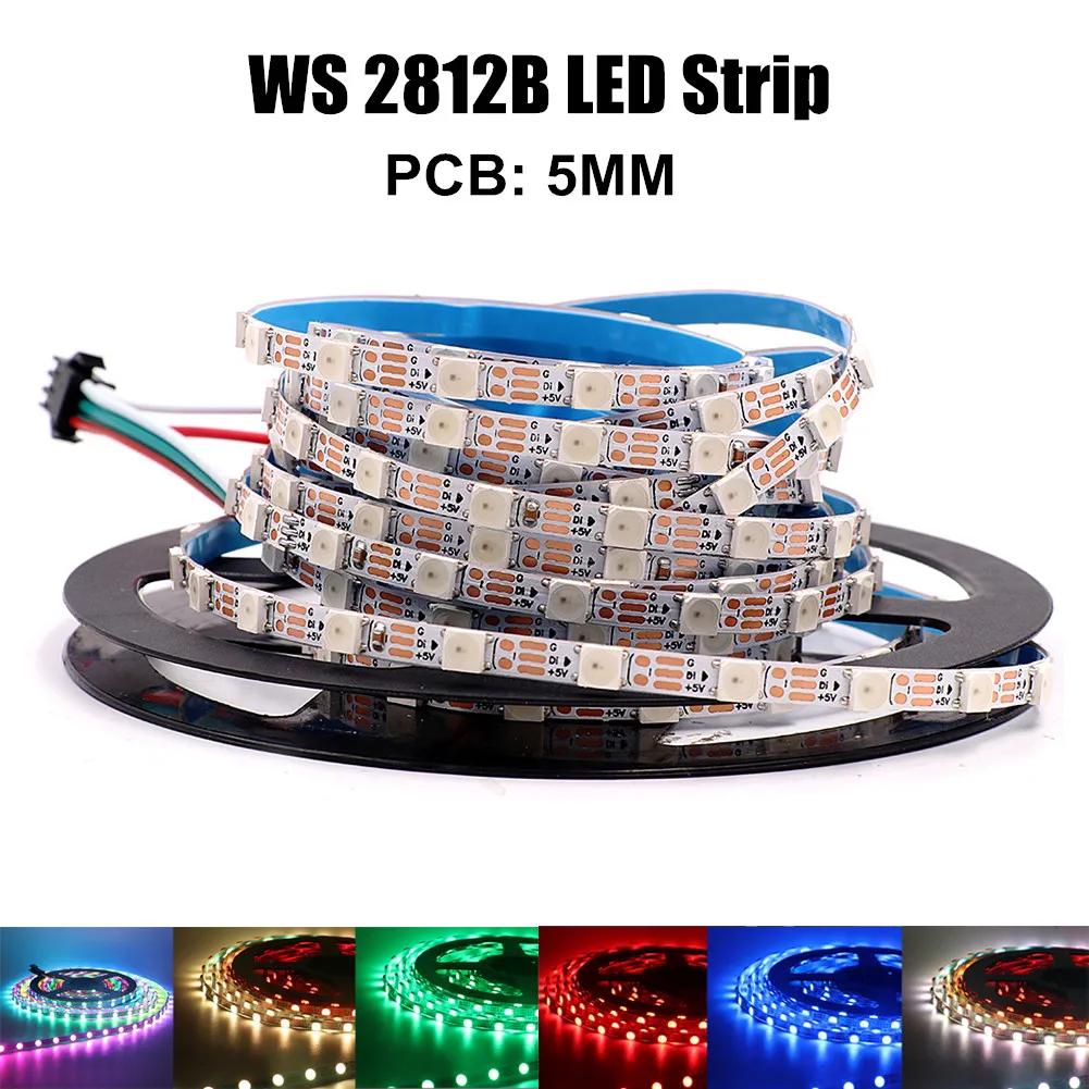 Светодиодная лента WS2812B 5 в постоянного тока ширина мм 60 светодиодов/м 30 гибкая LED