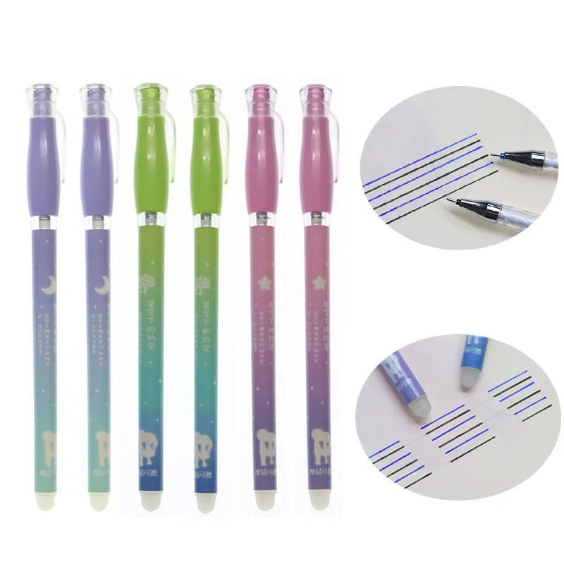 

Creative 0.38mm Refill Kawaii Small Fresh Erasable Pen Magic Ink Gel Pen New Cute Student Stationery School Office Supplies