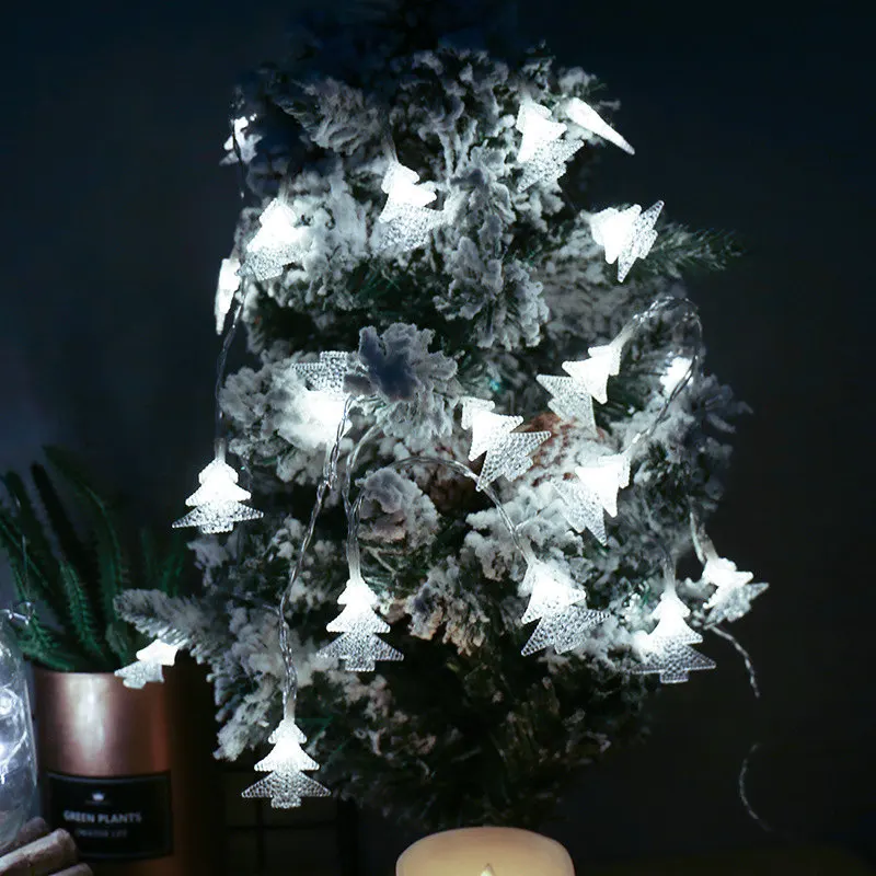 tree white Рождественские украшения для дома, 1 м, 3M, 6 м, зажим для фото, гирлянда, новогодняя елка, Декор, Natal Adornos De Navidad Kerst - Цвет: tree white
