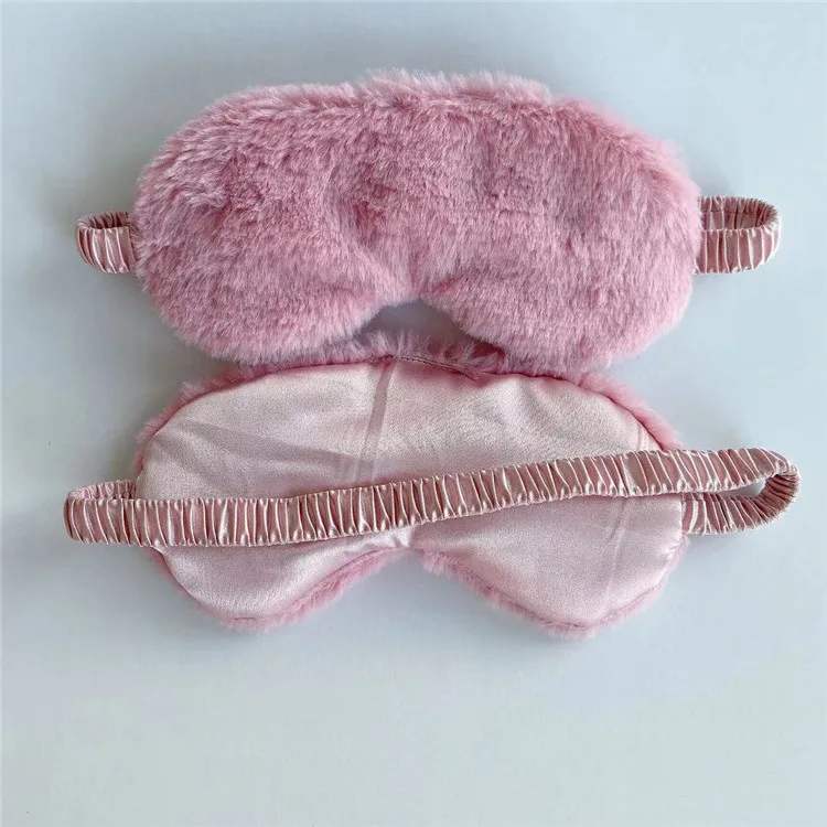 Light red Супер мягкие маски для глаз Милая любовь облачная маска для глаз Кролик плюшевая маска для сна повязка для глаз мультяшная Мягкая повязка на глаза плюшевая - Цвет: Light red