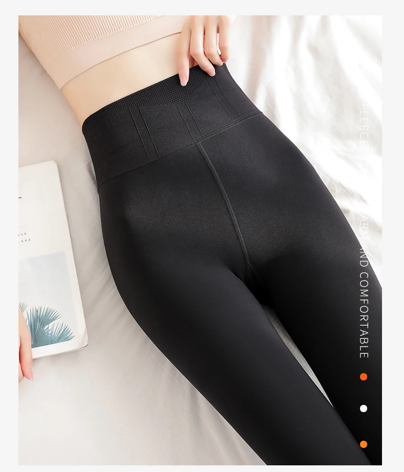 black striped Новинка 300 г теплые зимние бархатные женские колготки с высокой талией Medias De Mujer Колготки Collant женские осенние 613 - Цвет: black striped