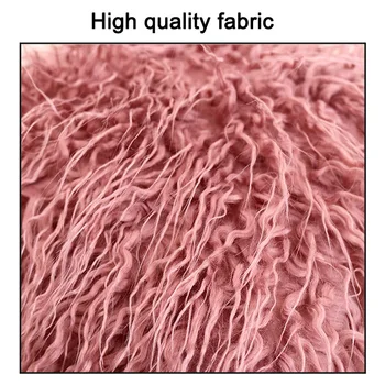

1pc Soft Fluffy Furry Plush Decor Cushion Cover for Sofa Living Room H99F