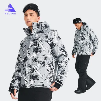 

New Thicken Warm Ski Suit Men Winter Windproof Waterproof Skiing Snowboard Jacket Pants Suit Winter Snow Suits Male
