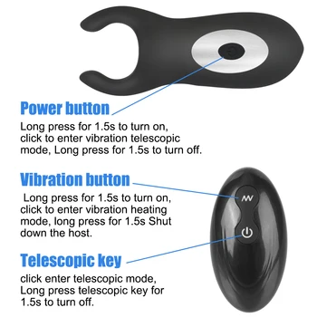 OLO Male Prostate Stimulator Massage Telescopic Dildo Vibrators Wireless Remote Control 10 Speeds Vibrator Sex Toy 5