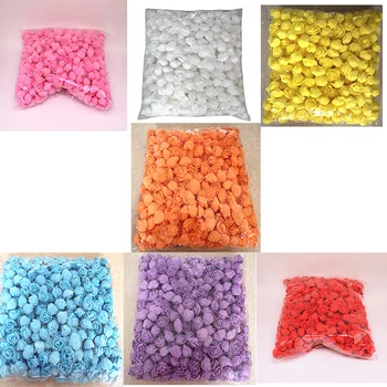 

NEW-500Pcs/Lot These Flowers Are Used To Decorate Flores Man-Made Decorative Roses Head Rose Bear Wedding House Artificial Flowe