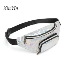 Роскошная поясная сумка, женская дизайнерская Кожаная поясная сумка, модная блестящая сумка на плечо, нагрудная сумка, кошелек для монет, сумка для телефона