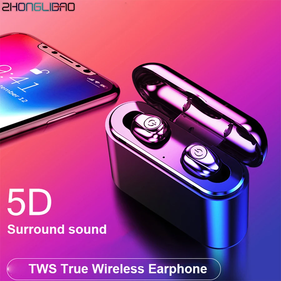 X8S TWS Mini Bluetooth 5,0 наушники беспроводные наушники с зарядным устройством 2200 мАч Спортивная стерео гарнитура с микрофоном для IOS Android