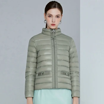 

2020 Autumn Winter Women Ultra-light Thin Down Jacket Slim Short Warm Women's Outerwear Solid Color Fashion Coat Plus Size M-3XL