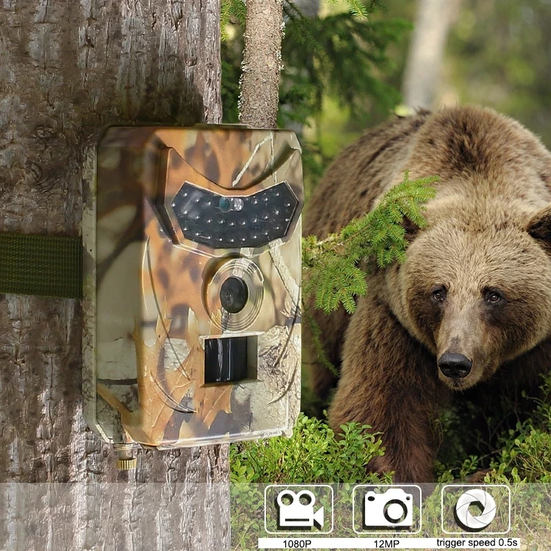 New Wildlife Camera 12MP Outdoor Hunting Wild Animal Detector Trail HD Waterproof IP65 Wireless Photo Trap | Спорт и развлечения