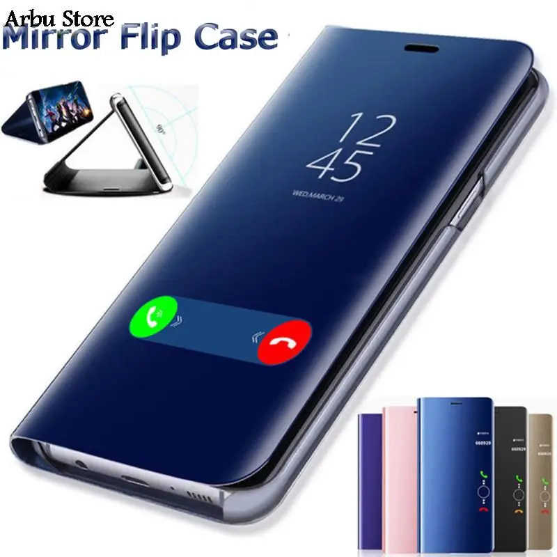 Luxury Mirror Flip Case for iphone XS MAX XR X 10 7 Plus 8 6 6s 5 5s SE Phone Cover Wallet Book Stand Holder Style Shell Capa | Мобильные