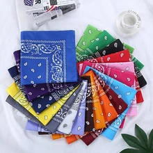 Модный тренд, отличный материал, разные цвета, хип-хоп, черная, красная повязка на голову с узором «турецкий огурец», принт для девочек, хлопковая бандана, квадратный шарф