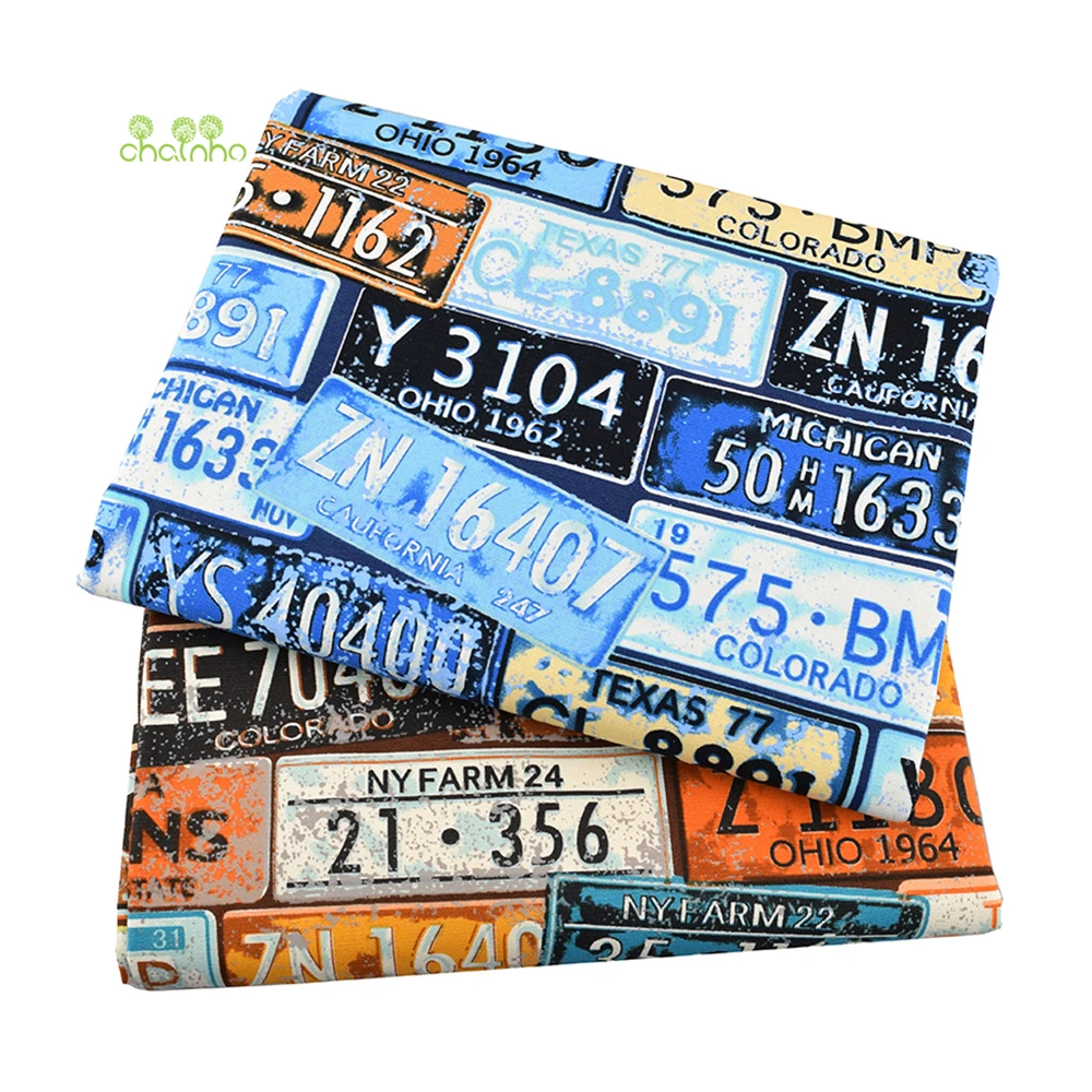 Chainho,Cotton Canvas Fabric,Handmade Cloth For Cushion,Sofa,Curtain,Bag,Shoes,Home Decoration Material,Cartoon Series,5 Size
