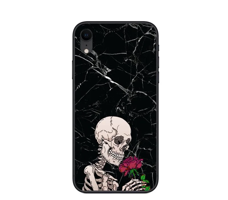 Чехол с розами Forever and a day для iPhone X XS MAX XR черный эстетический чехол со скелетом SE 5 6