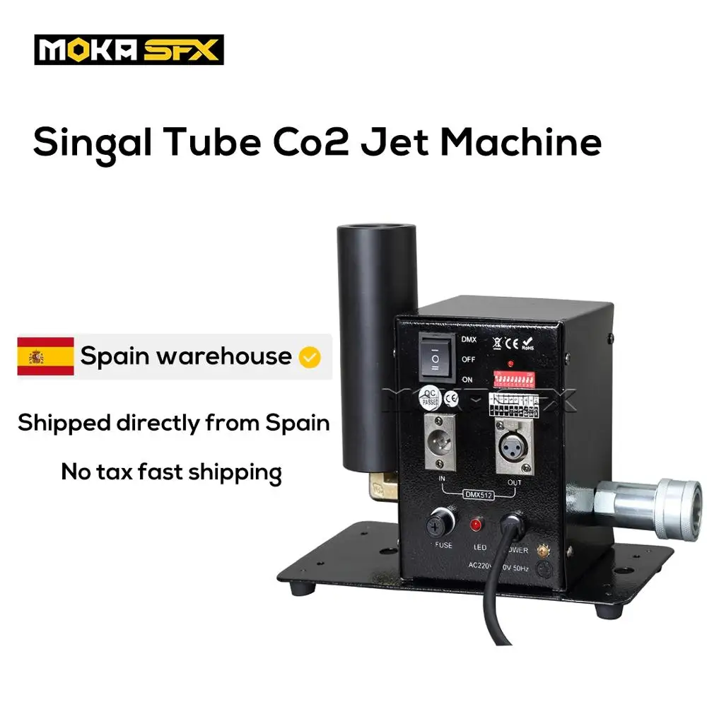 Cryo Jets Stage Effects Singal Tube Cannon Clubs Spray 10m DMX Co2 Cannon High Pressure Valve for Show Events CO2 Jet Machine