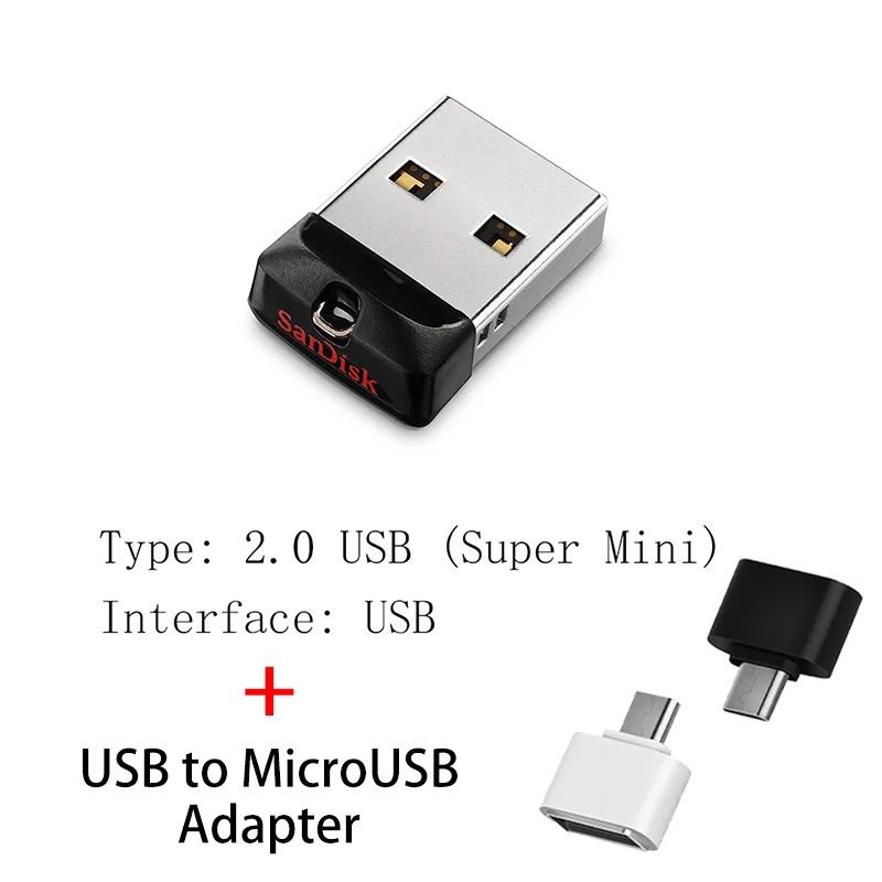CZ33 A Флеш-накопитель sandisk, 64 ГБ, 32 ГБ, 16 ГБ, мини USB флеш-накопитель, 32 64, 16 ГБ, флеш-накопитель 2,0, USB флешка, диск на ключ, память для телефона - Цвет: CZ33 A