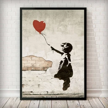 

Banksy Girl With Balloon Wall Art Canvas Posters And Prints Canvas Painting Decorative Picture For Office Living Room Home Decor