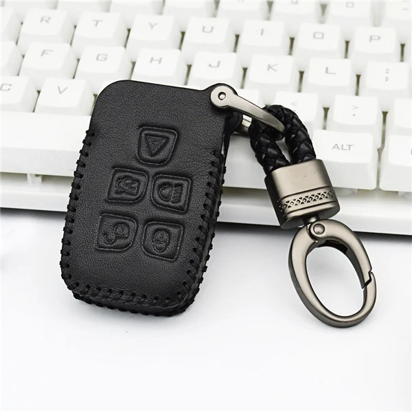 KUKAKEY автомобильный чехол для ключей, брелок для Land Rover freelander 1 2X9 Discovery 3 4 5 Sport Defender Evoque, мягкий чехол для ключей - Название цвета: Black For Land Rover