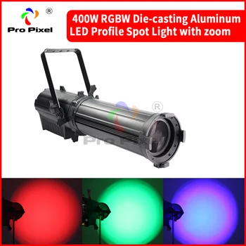 

400W RGBW Die-Casting LED Profile Light with Zoom, 4/7 CH, Aluminum LED Profile Spot Light Theater Elliposidal Light