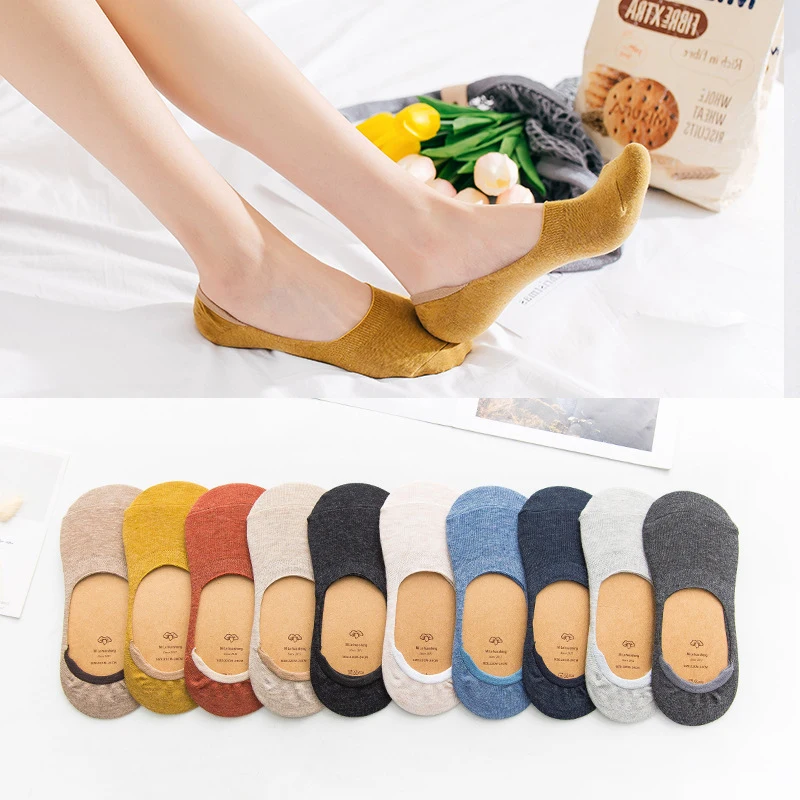 

Women Socks Invisible Low Cut Ankle Summer Short Boat Socks Anti Slip Casual Fashion Solid Color Thin Mesh Boat Socks Female