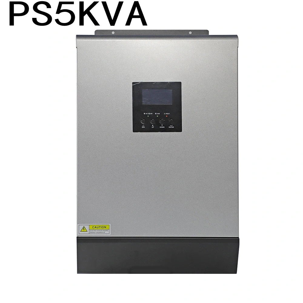 

5000VA PS5KVA Hybrid Solar inverter 48VDC to 230VAC with 48V50A Solar Charger Controller and 60A AC Charger Parallel function