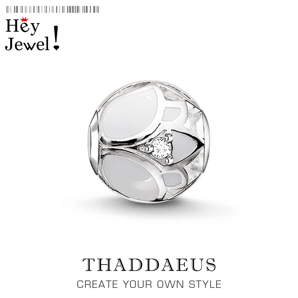 

Beads White Lotus Blossom,925 Sterling Silver & Rhinestone Beads Fits Bracelet Thomas Jewelry Accessories Gift For Women & Men