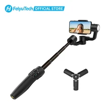 Feiyutech vimble oficial 2s cardan handheld tripé smartphone estabilizador selfie vara com 180mm pólo para iphone samsung xiaomi