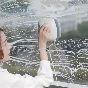 

Home Glass Cleaner Double Side Magnetic Brush for Washing Window Glass Cleaning