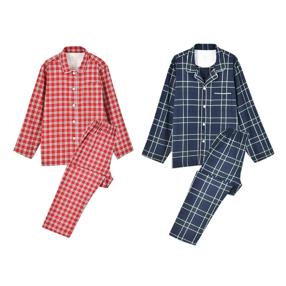 

New Flannel Pajamas Home Wear Set Good Products No Side Seam Autumn and Winter Moulting Pure Cotton Lovers Thickened and Warm