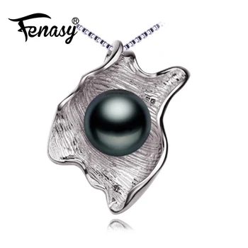 

FENASY Natural Freshwater Pearl Bohemian Black Pearl Jewelry Bijoux Female Women Pearl Pendant Necklace Fine Jewelry Big Size