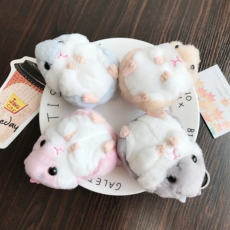 Счастливые Милые новогодние крысы мышь Хомяк символ талисман подарки плюшевый мягкий брелок игрушки для сумки студенческие дети девочки