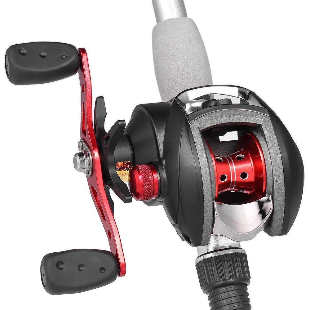 Lixada Bait Casting Fishing Reel 12+1 BB Ball Bearing GT 8.1:1 One-way Clutch Reel Left/Right Hand Fishing Reel Magnetic Brake