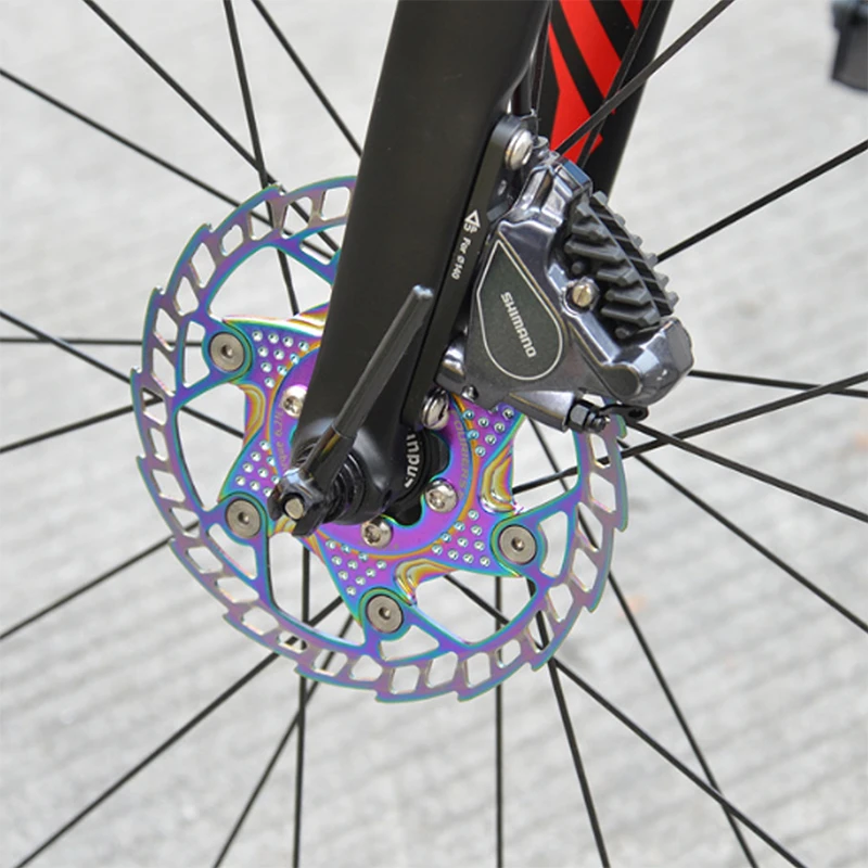 FOURIERS Велосипедный тормозной диск MTB Горный шоссейный велосипед плавающий дисковый тормоз ротор 140 160 180 203 мм шесть отверстий дисковые роторы