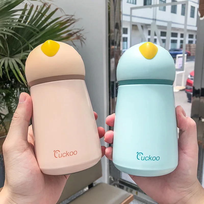 Корейская версия тренда Grungbird мультфильм теплоизоляционная чашка из нержавеющей стали Вакуумная креативная водная напольная чашка портативная