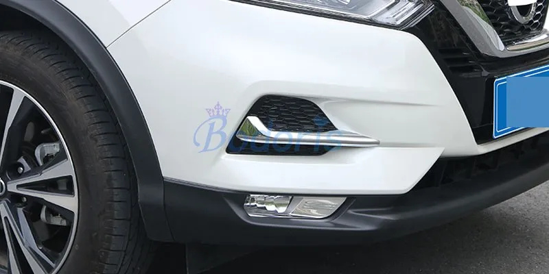 Для Nissan Qashqai J11 Передняя и задняя противотуманная фара, накладка на светильник, декоративная рамка, хромированные аксессуары для стайлинга автомобилей