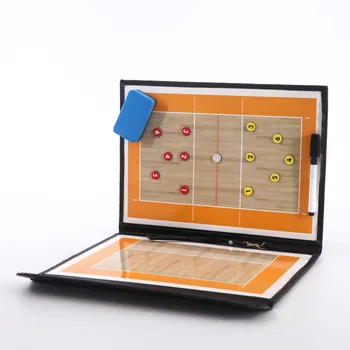 

Volleyball Coach Board Tactical Plate Handball Coaching Sets Volley Ball Equipment Training Magnetic Grains & Pen Foldable Board