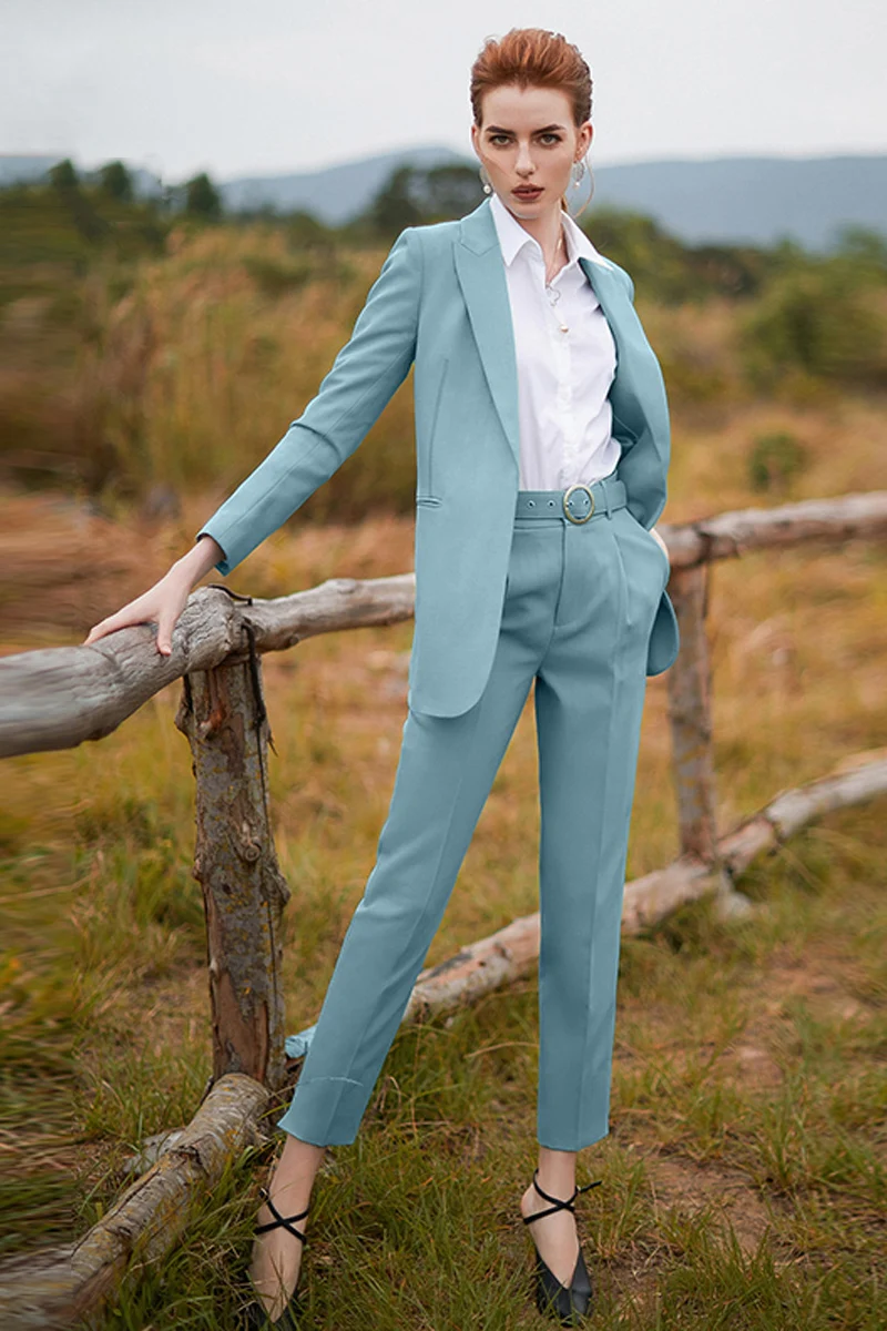 Baby blue blazer set Clearance