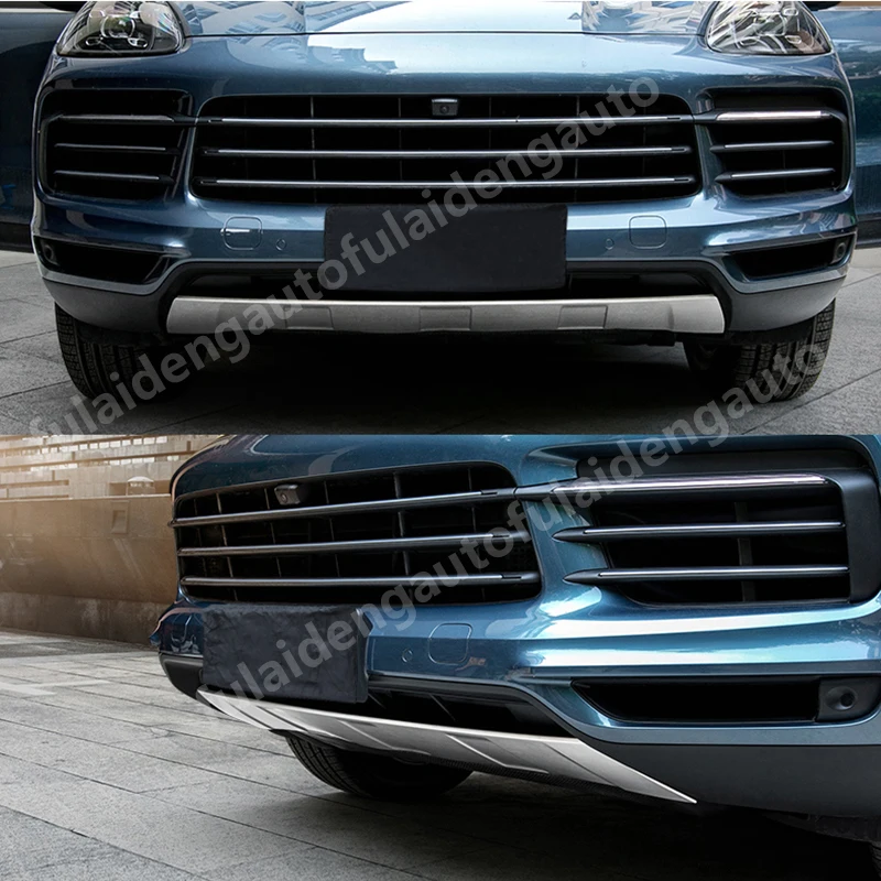 2 шт для Porsche Cayenne Передняя Задняя опорная пластина бампер защитная доска защитные решетки автомобильные аксессуары