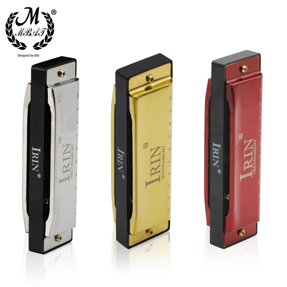 M MBAT 10 Holes 20 Tones Key G Blues Harmonica ABS Box for Beginners Music Lover Cift Woodwind Instrument High Quality Harmonica