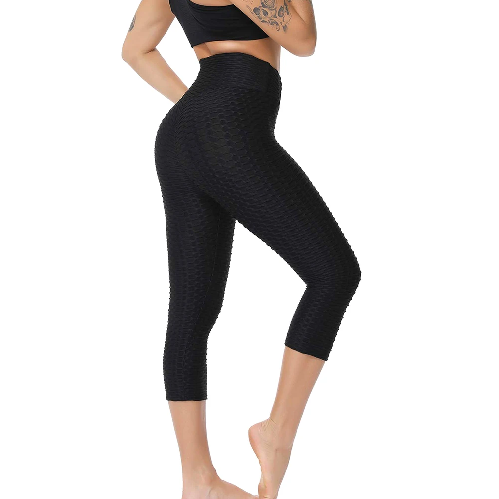 Для женщин антицеллюлитный Компрессионные Леггинсы Slim Fit с эффектом подтяжки ягодиц эластичные штаны - Цвет: Черный