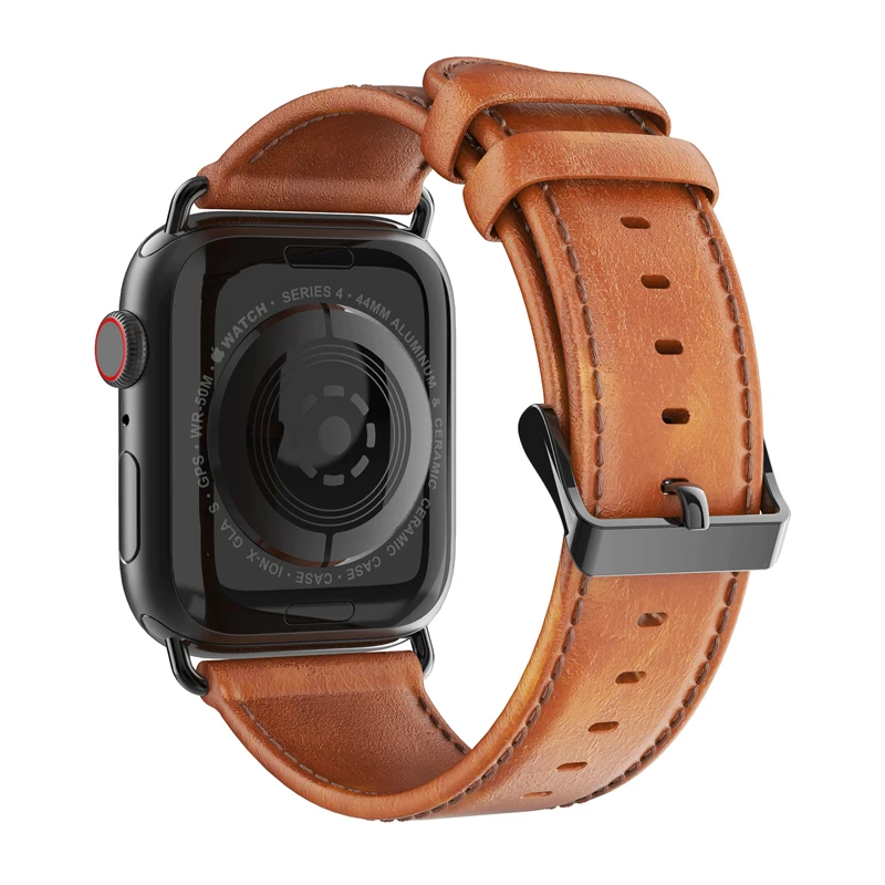 Ремешок для Apple watch band 42 мм 38 мм correa iwatch series 5 4 3 2 высококачественный кожаный ремешок 44 мм 40 мм Apple watch 4 аксессуары