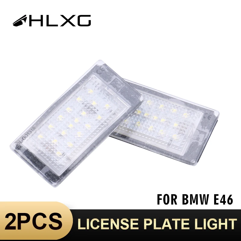 HLXG 2 шт. светодиодный фонарь для номерного знака 3528SMD 18 без Canbus Bmw 3 серии E46 M3 2D Coupe