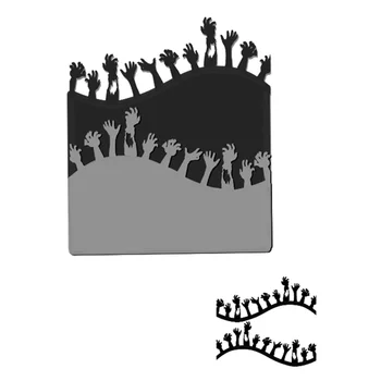 

Kokorosa Halloween Dies for Card Making Skull Border Edge Metal Cutting Dies Scrapbooking Craft Dies Stencil Die Cut