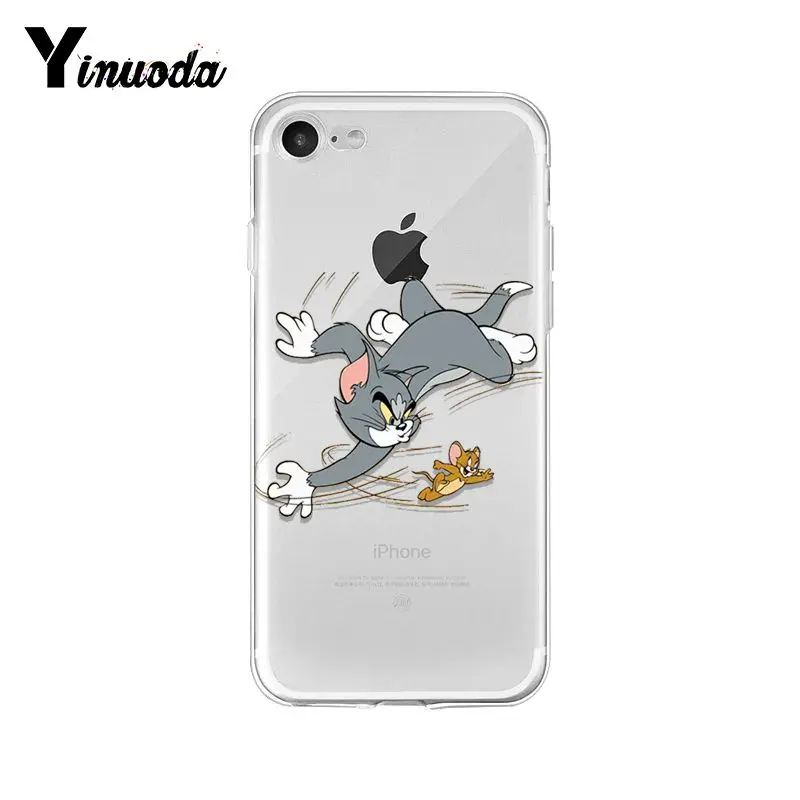 A5 Yinuoda чехол для телефона с рисунком кота и мыши Тома и Джерри чехол для iphone 8 7 6 6S Plus X XS MAX 5 5S SE XR 10 - Цвет: A5