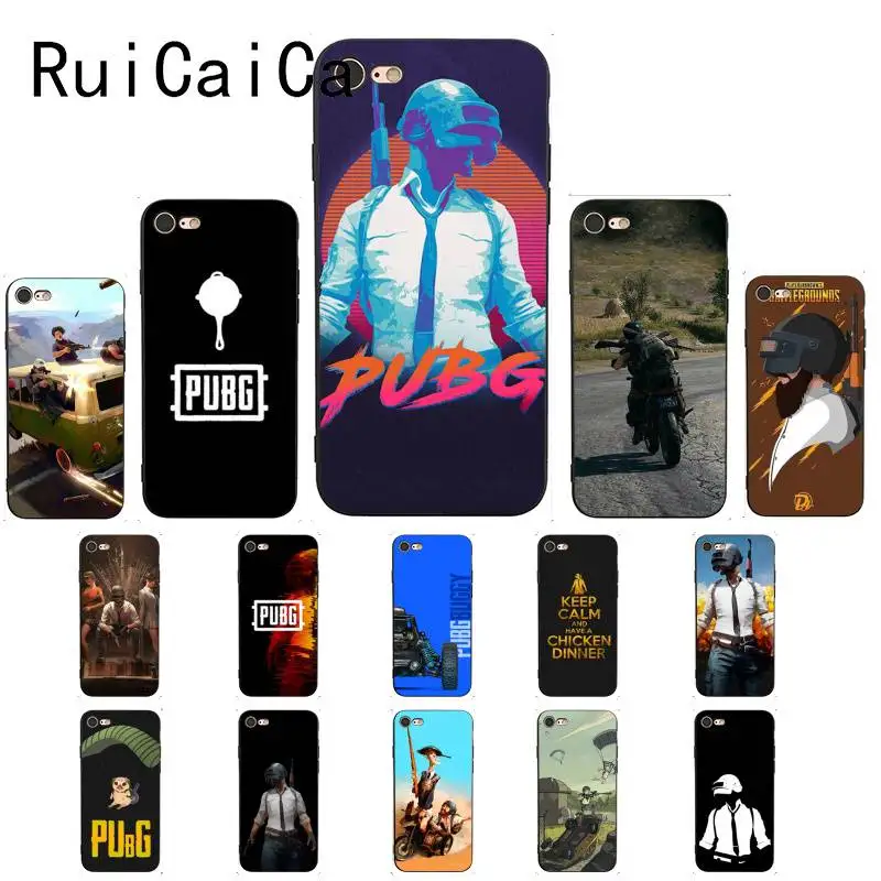 PUBG мягкий черный чехол для телефона iPhone 8 7 6 6S 6Plus X XS MAX 5 5S SE 2020 XR 10|Бамперы| |