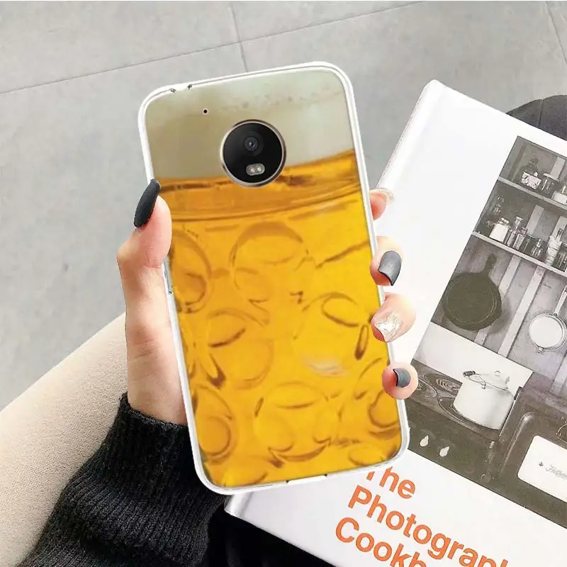 В ледяной пивной чехол для Motorola Moto G7 G6 G5S G5 E4 плюс G4 E5 играть X4 Мощность TPU с рисунком индивидуальная крышка телефона - Цвет: TR178-1