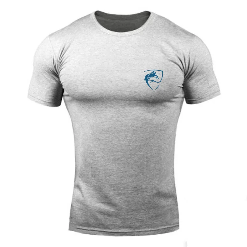 ALPHALETE брендовая мужская футболка для фитнеса, облегающие рубашки с коротким рукавом, хлопковая одежда, модная футболка с круглым вырезом и принтом - Цвет: 010