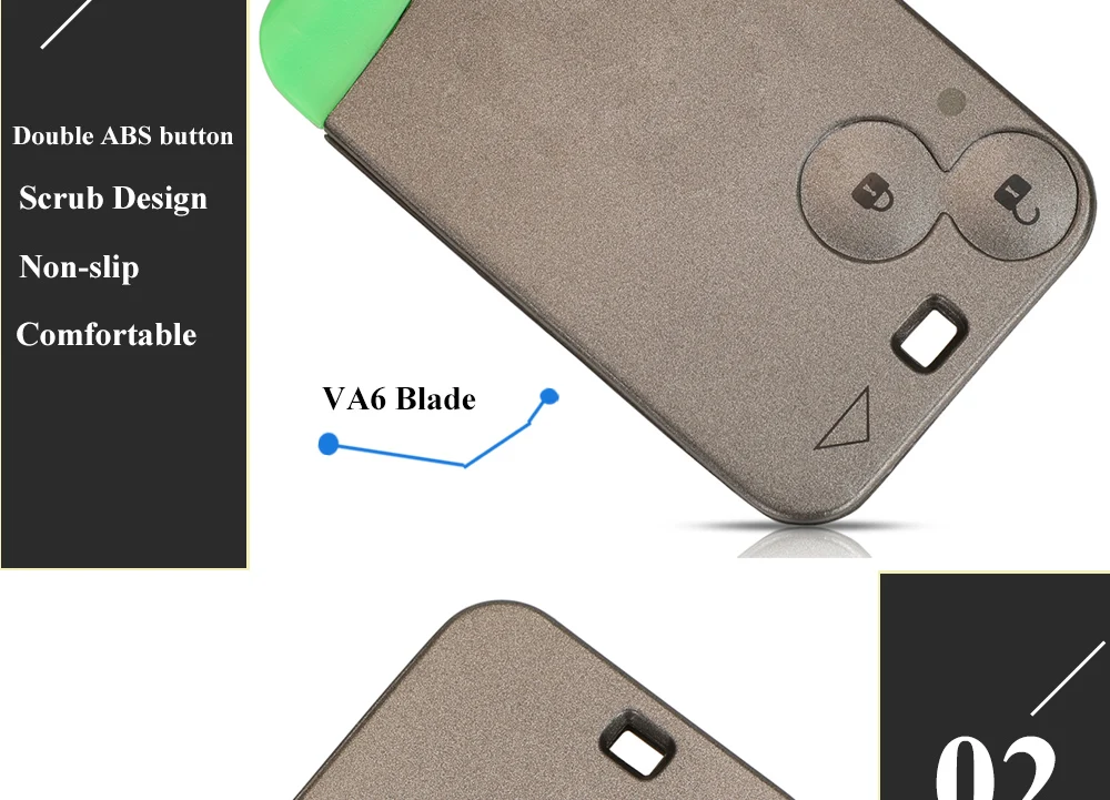 Keyforkess 10 pezzi con parola 2BTN chiave a distanza per auto Smart Card Shell portachiavi senza chiave per sostituzione Renault Laguna Espace - H87cee571853f48b0b3c56f68bdb31f6bf