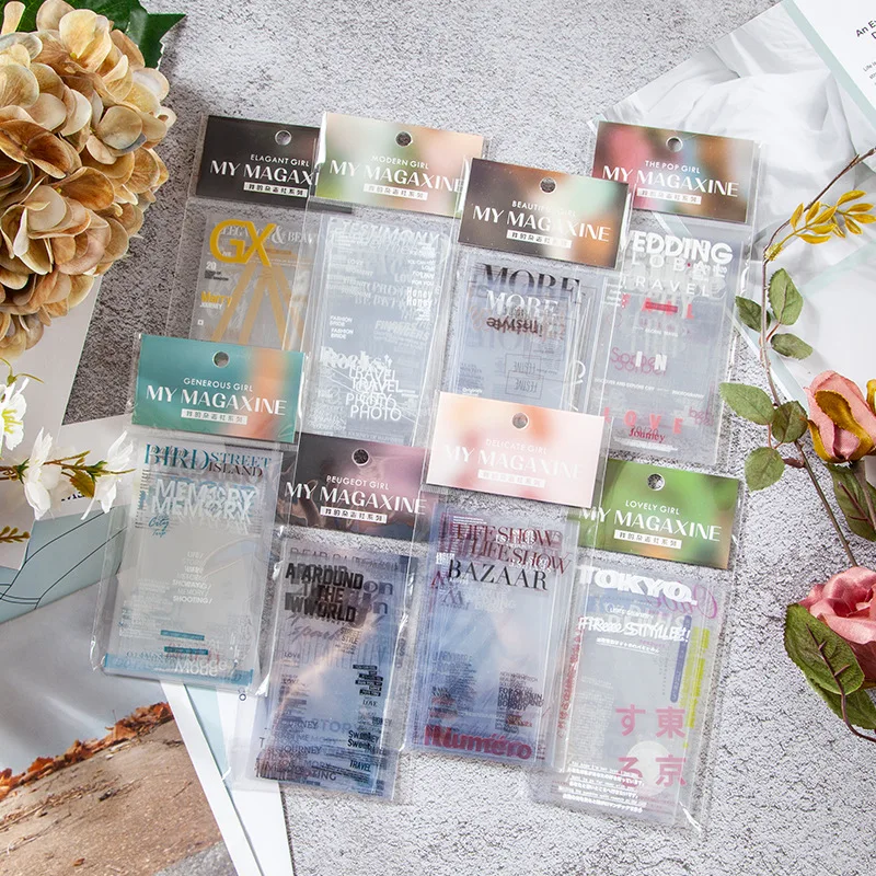 

My Magazine Series Decorative PET Stickers Scrapbooking Stick Label Diary Stationery Album