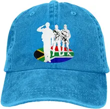 

Proud Veterans Sports Denim Cap Adjustable Unisex Plain Baseball Cowboy Snapback Hat