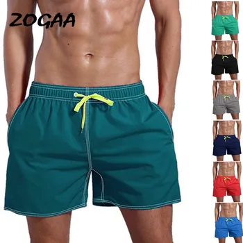 

ZOGAA 2020 Summer Men's Shorts Beach Pants Solid Color Cotton Quick-drying Multicolor Beach Pants Workout Shorts Mens Shorts